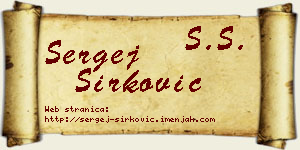 Sergej Sirković vizit kartica